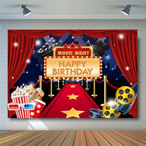 Buy Avezano Movie Night Backdrop For Birthday Party Red Carpet Movie Theme Bday Party Photoshoot