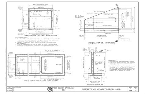 289 1 Concrete Box Culvert Details Lrfd Fdot Pdf Document