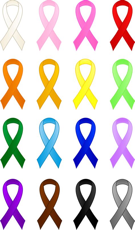 7 2 Color Awareness Ribbon Vector Art Images Lung Cancer Awareness