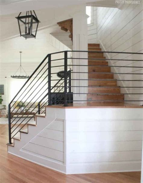 Whether it is a simple wooden railing or modern glass and steel stair . 80 Modern Farmhouse Staircase Decor Ideas (2 ...
