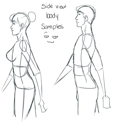 Tutorial Side View Body By Val4s San On Deviantart Drawing People Side View Drawing Body