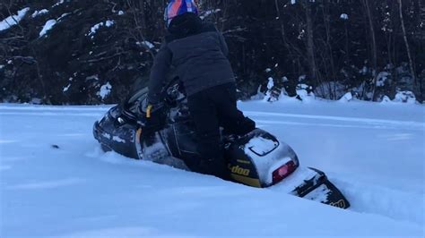Snowmobile Rides In Deep Snow Youtube