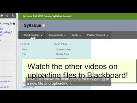 How To Delete Files And Other Items From Blackboard YouTube