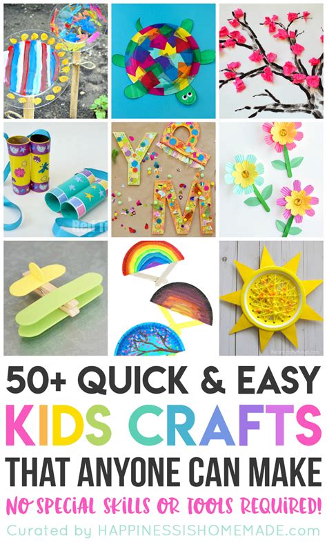 50 Quick And Easy Kids Crafts That Can Be Made In Under 30 Minutes