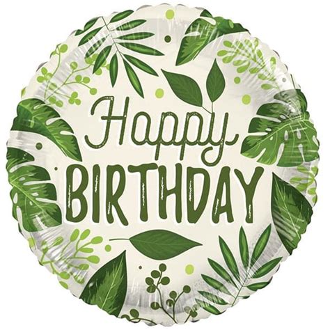18 Happy Birthday Nature Eco Foil Balloons Ap1635918 £115 Go