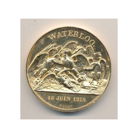 Plan de la bataille de waterloo, 18 juin 1815. Médaille - Waterloo - 18 juin 1815 - refrappe - Collection ...