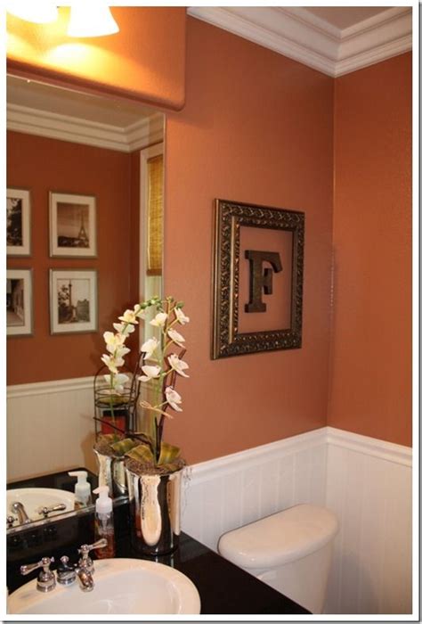 Burnt orange looks great in formal areas and the lighter orange shades of apricot or peach work beautifully in bedrooms and living spaces. My Paint Colors | Powder room paint colors, Orange ...