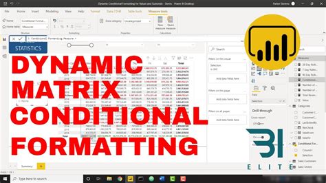 Power Bi Dynamic Conditional Formatting For Values And Totals Youtube