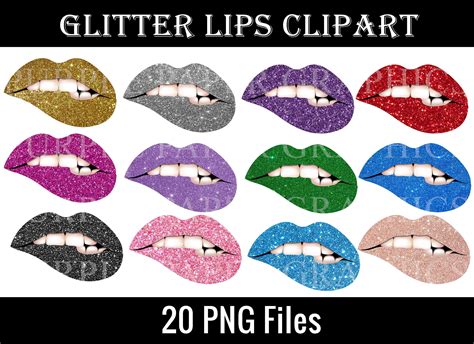 Glitter Lips Green Glitter Digital Clip Art Digital Paper Custom