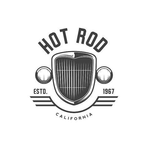 Premium Vector Hot Rod Grill Emblem