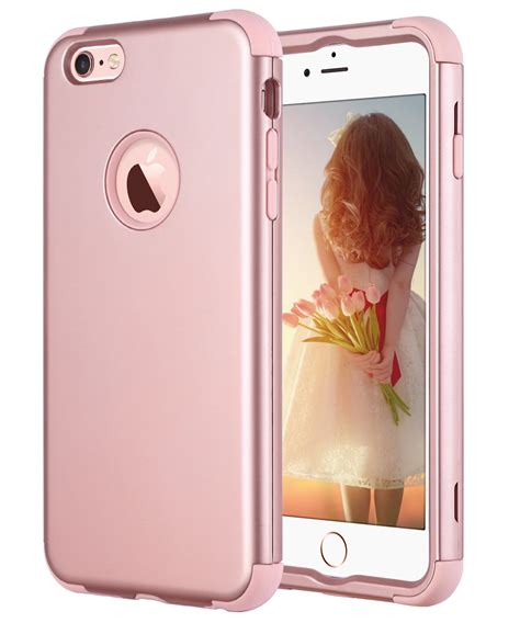For Iphone 6 Plus6s Plus Rose Gold Hybrid Heavy Duty Shockproof