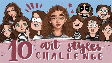 10 Art Styles Challenge Youtuberandom
