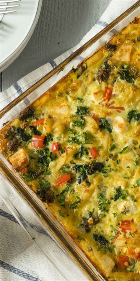 Overnight Egg Bake Breakfast Casserole With Sausage And Kale 31 Daily