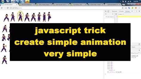 Javascript Trick Create Simple Animation Sprite Image Youtube