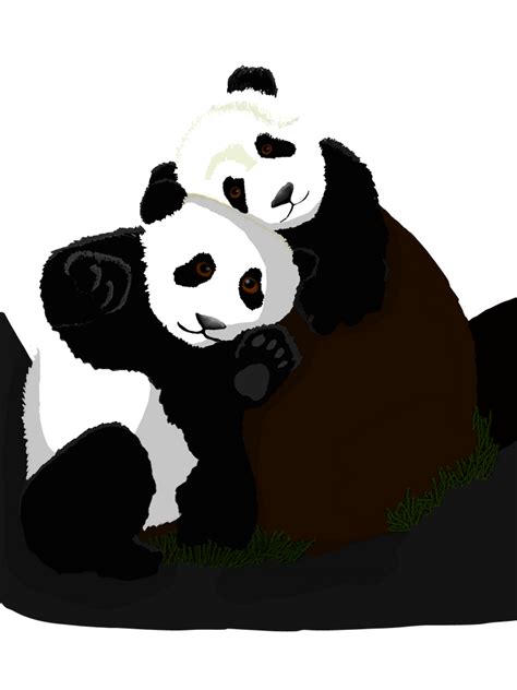 Panda Hug And Hello Commish By Pyroashes On Deviantart