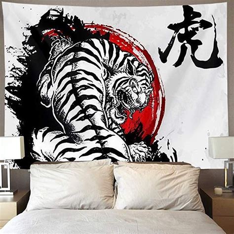 Amazon Com Homestores Japanese Tiger Wall Tapestry Hippie Art Tapestry