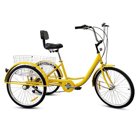 Buy DYJD Adult Tricycle 7 Speed 24 Inch Three Wheel Bike Cruiser Trike
