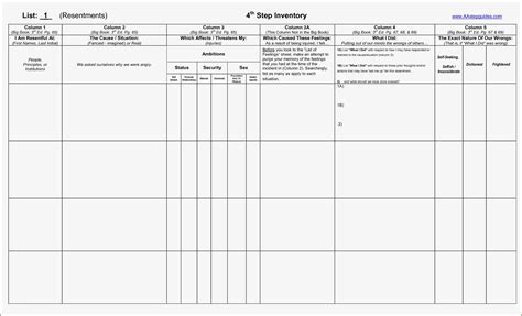 Printable Aa Step Worksheets