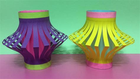 How to create pretty paper lanterns? How to Make Paper Lantern | Making Fancy Paper Lantern ...