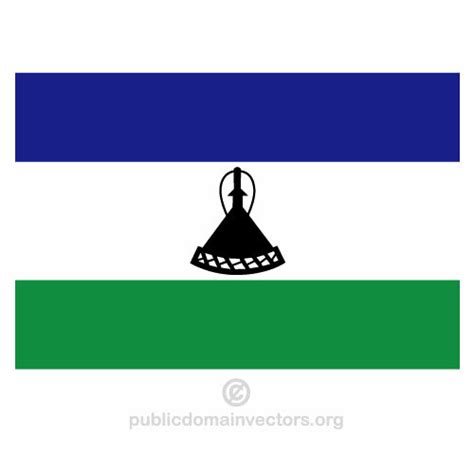 Lesotho Vector Flag Public Domain Vectors