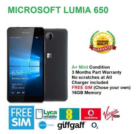 Microsoft Lumia 650 4g Mobile Phone 16gb Nokia Unlocked 8mp Camera