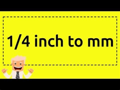 Since there are 25.4 millimeters in one inch 1, the length in inches is equal to millimeters divided by 25.4. 1/4 inch to mm - YouTube