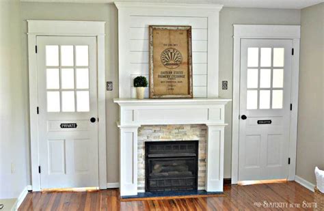 This technique can bring the farmhouse style to anyroom. DIY Budget Fireplace Surround Makeover: From the Boring ...