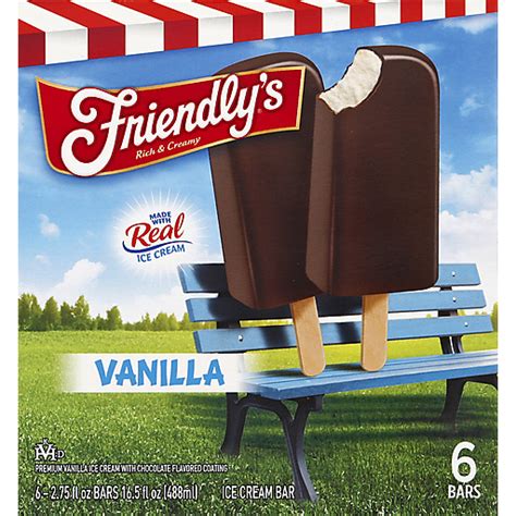 Friendlys® Vanilla Ice Cream Bars 6 Ct Box Ice Cream Andys Iga