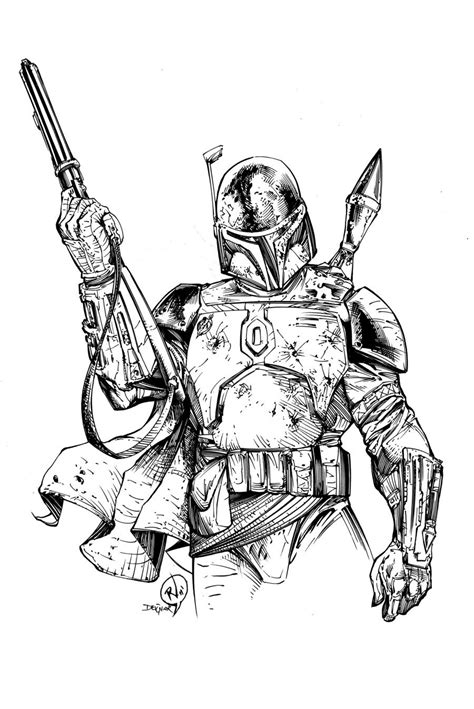 Boba fett was a mandalorian warrior and bounty hunter of clan fett. Boba Fett Coloring Pages - Best Coloring Pages For Kids