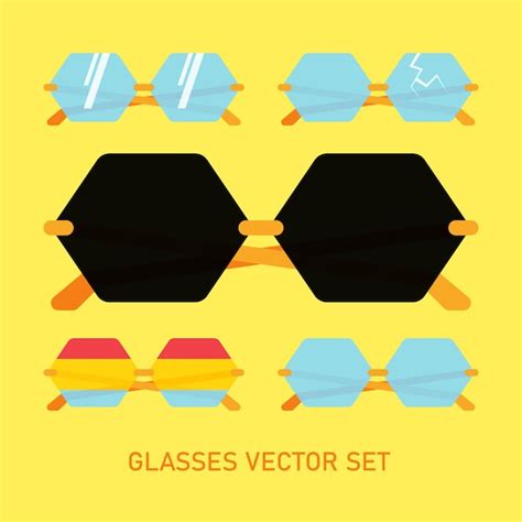 Premium Vector Glasses Vector Set Collection