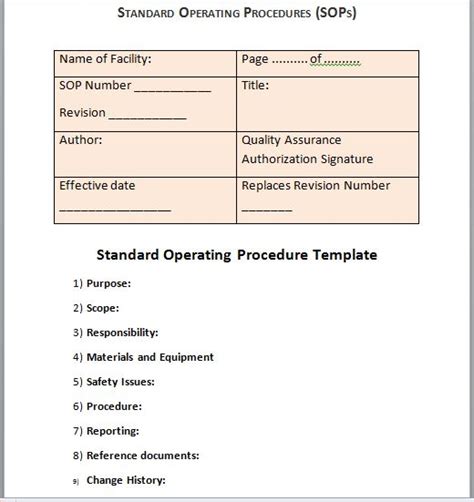 40 Free Standard Operating Procedures Sop Templates Printable Samples