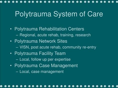 Ppt Vha Polytrauma System Of Care Current Developments Powerpoint