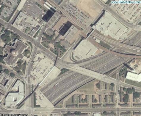Satellite Photo Of Downtown Atlanta The Vehicles Traveled North South