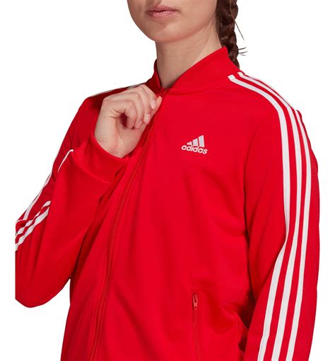 Conjunto Deportivo Adidas Essentials 3 Stripes Mujer Rojo Mercado Libre