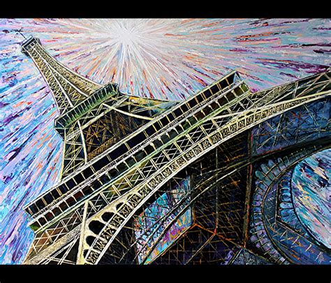 The Eiffel Tower Paris Painting Contemporary Impressionism Art