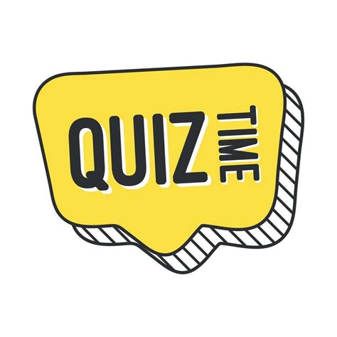 Quiz Time Logo Icon Symbol Cartoon Yellow Bubble Speech 16062036