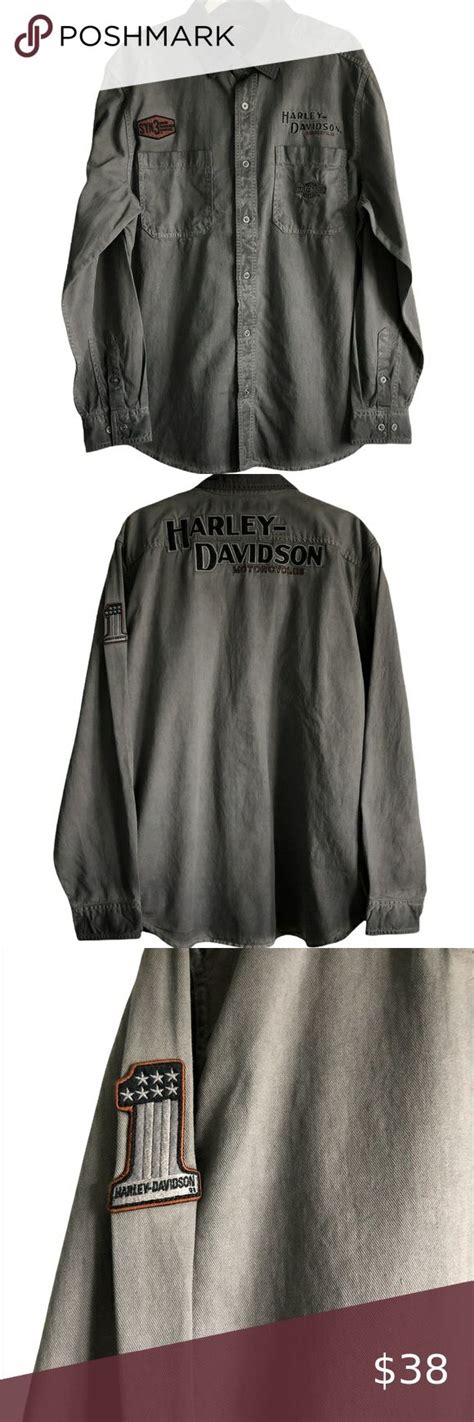 Harley Davidson Mens Iron Block Long Sleeve Harley Davidson Men