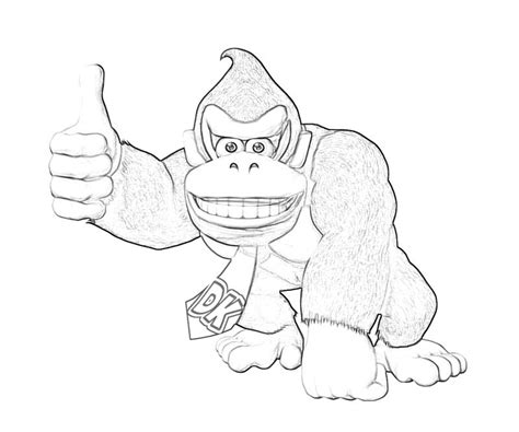 Dibujo Para Colorear De Donkey Kong 52459