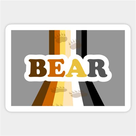 Gay Bear Pride Flag Retro 70s Stripe For Bears Gay Bear Pegatina