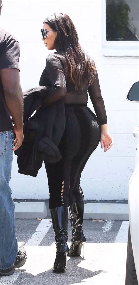 Kim Kardashian S Bum Stops Traffic As She Pours Her Curves Into A Very