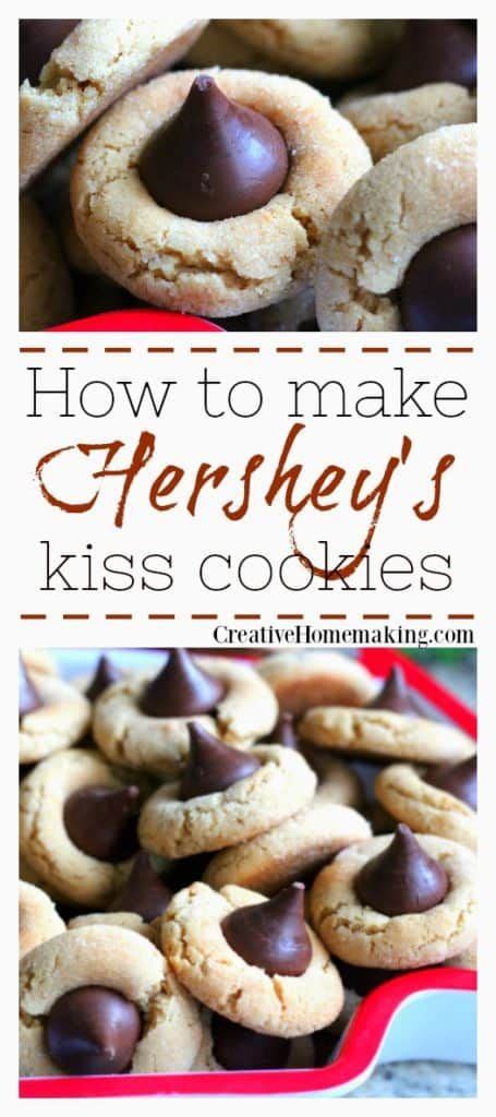 Place hershey kisses in the center immediately. Hershey's Kiss Cookies | Kiss cookies, Hershey kiss cookies, Peanut butter blossom cookies