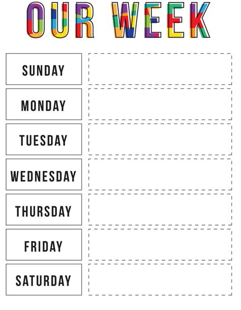 Free Printable Download Week At A Glonce Calendar Printables Free