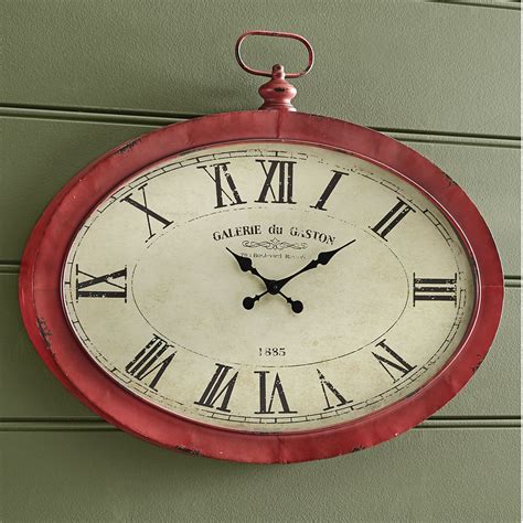 Oval Wall Clock Country Door