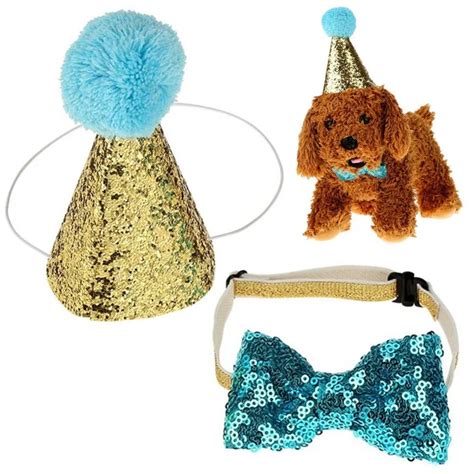 Caps For Dogs Pet Cat Dog Birthday Bowknot Costume Headwear Caps Hat