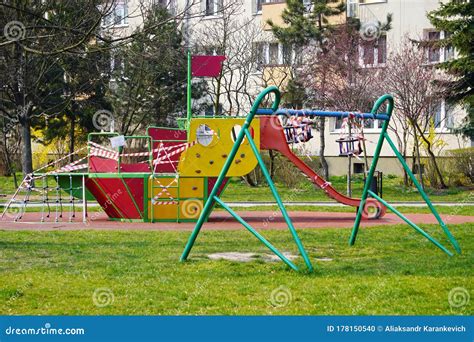 Children`s Playground Is Closed Ban On Children `s Playgrounds