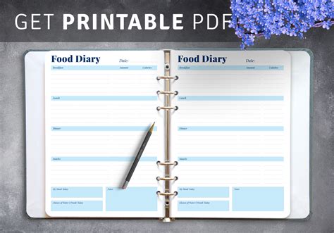 20+ free daily diary template background. Download Printable Daily food diary PDF