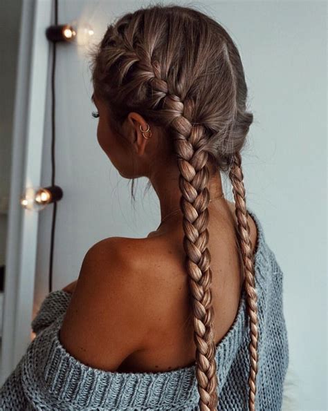 How To Double French Braid Your Own Hair Long Hair Styles Cool