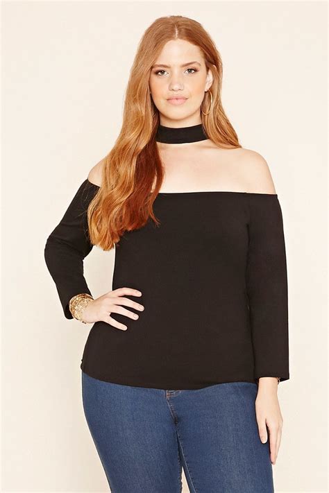 Stretch Knit Choker Top Choker Tops Forever21 Tops Plus Size Tops