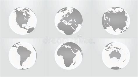 Continentes Del Dibujo De Bosquejo Ilustracion Del Vector Ilustracion