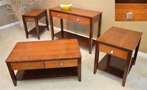 Estate dining table top art van. Amish Tiger Oak Contemporary Tables. Jasens Furniture ...